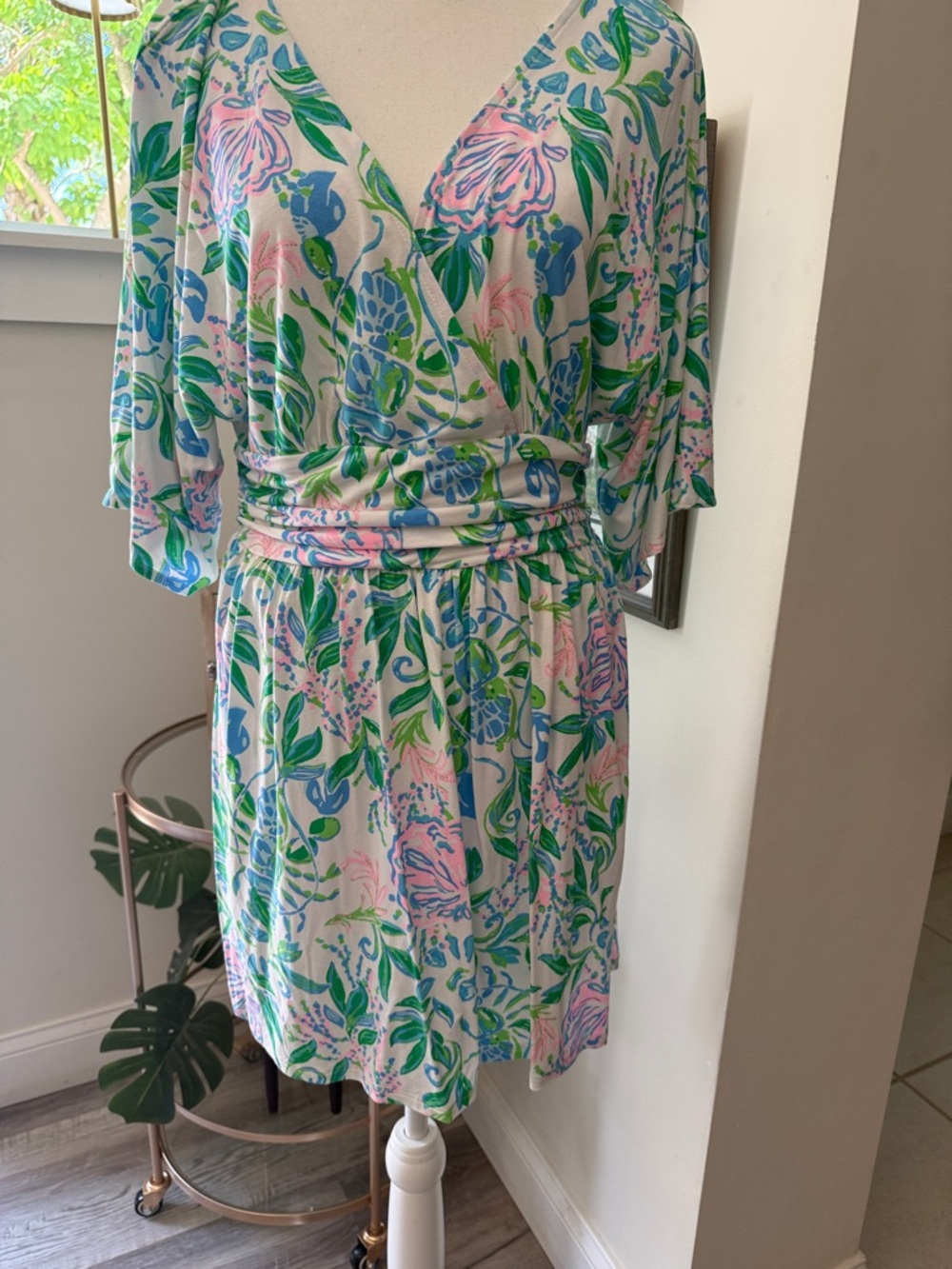 Lilly Pulitzer Floral Women’s dress romper in Pink & Green